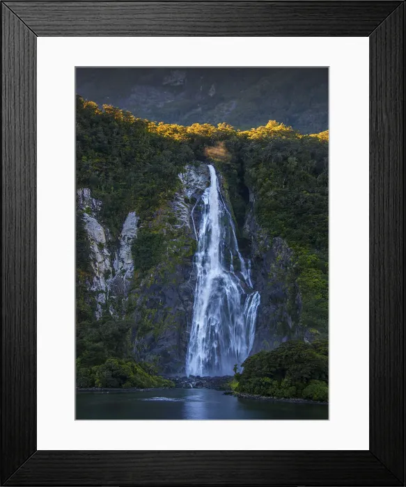 Framed Print : Bowen falls milford sound Framed Print : Bowen falls milford sound