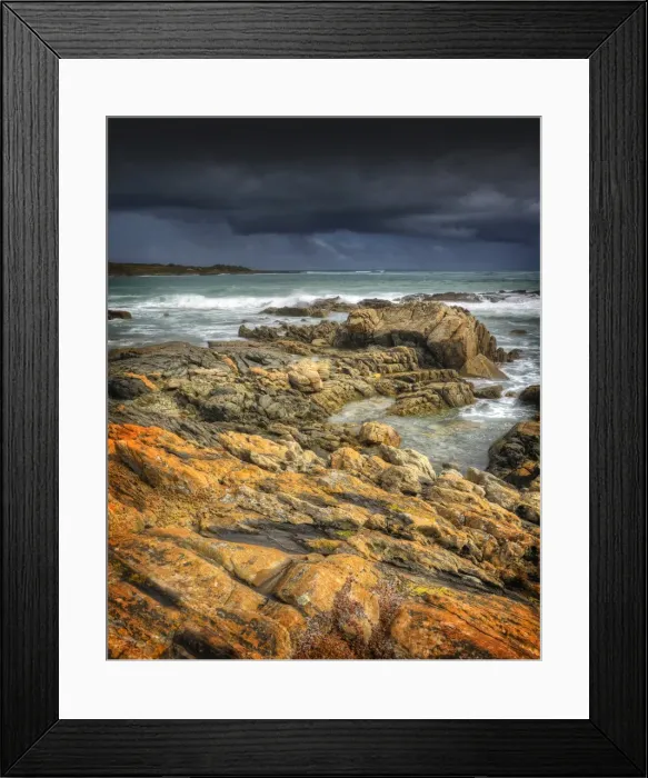 Framed Print : Cape Wickham coastline