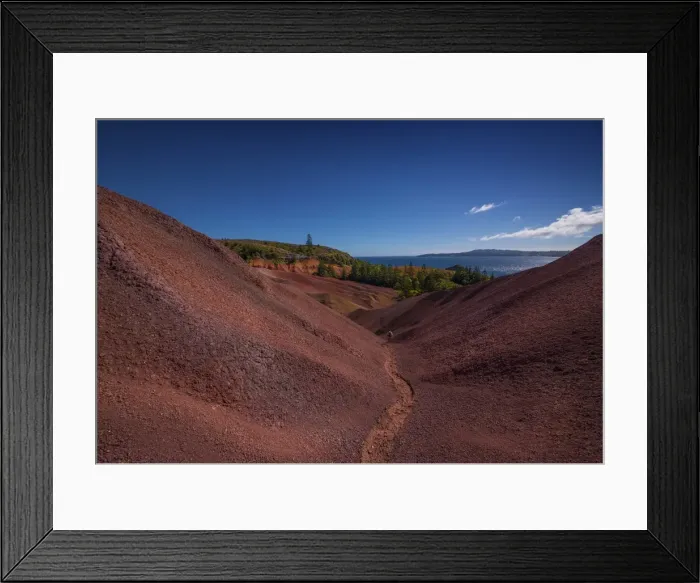 Framed Print : Eroded gully on Phillip island