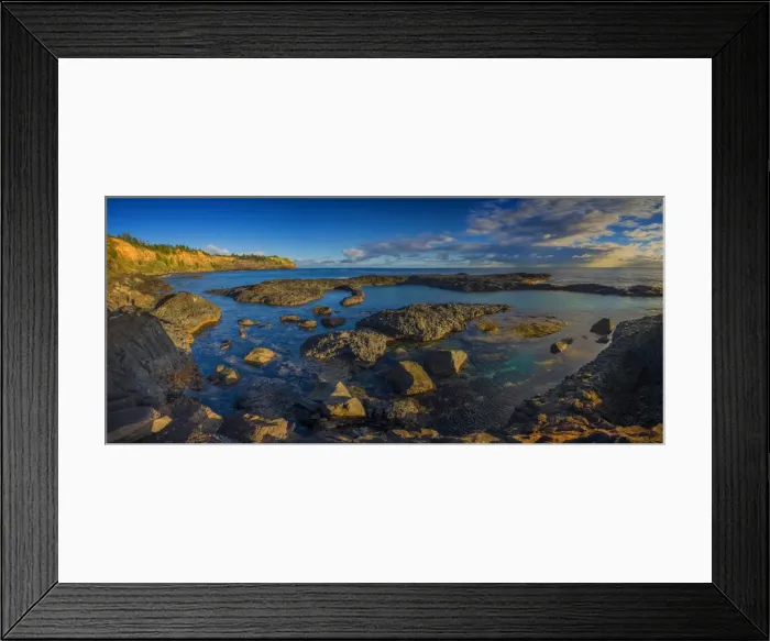 Framed Print : The Chord. A panorama of the Chord, a large and beautiful tidal pool found