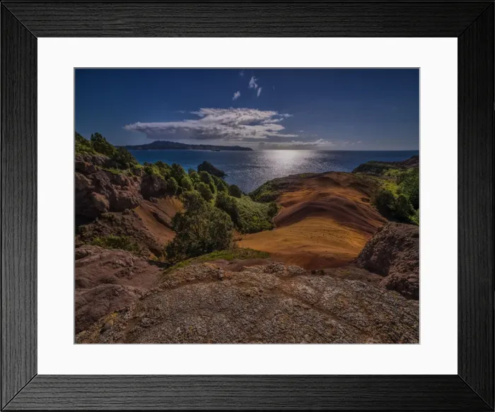 Framed Print : Eroded landscape Phillip Island
