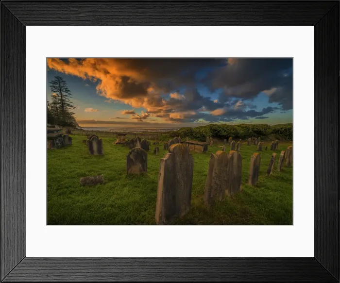 Framed Print : Cemetery dawn