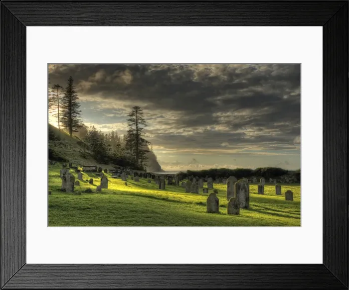 Framed Print : Light over Kingston Cemetery Framed Print : Light over Kingston Cemetery