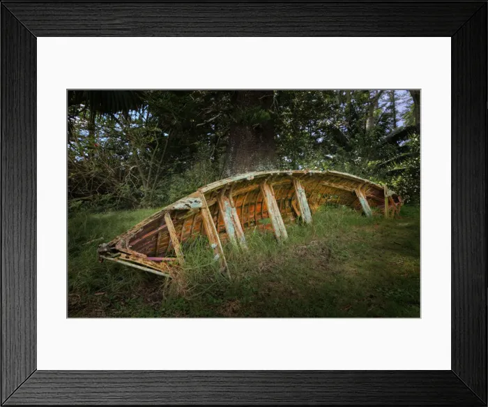 Framed Print : Derelict boat