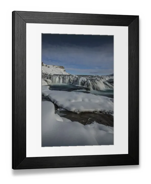 Framed Print : Gullfoss waterfall in winter