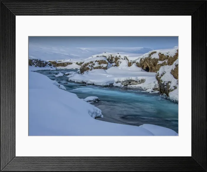 Framed Print : Godafoss in winter