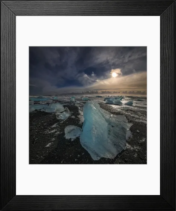 Framed Print : Jokulsarlon Beach