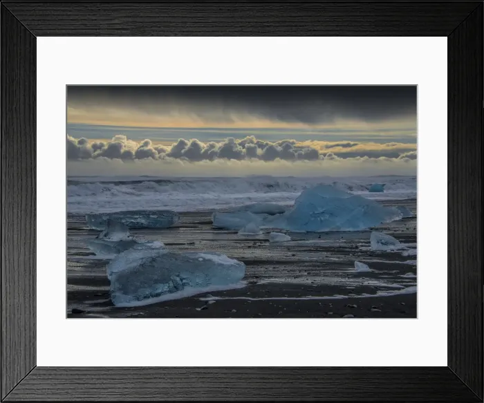Framed Print : Jokulsarlon Beach
