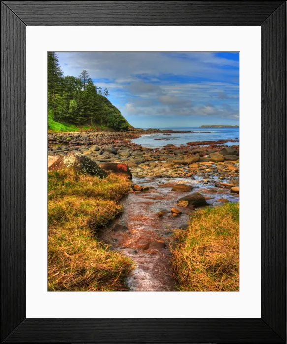 Framed Print : Coastal view at Cresswell bay