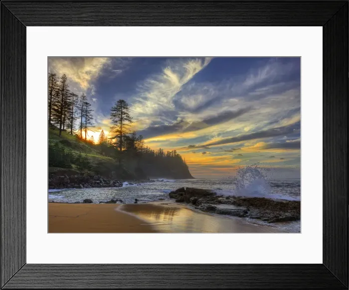 Framed Print : Dawn over Cemetery Bay