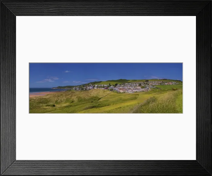 Framed Print : Woolacombe panorama