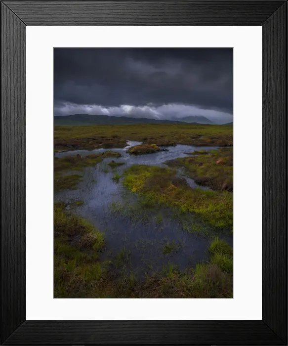 Framed Print : Rannoch Moor peatlands