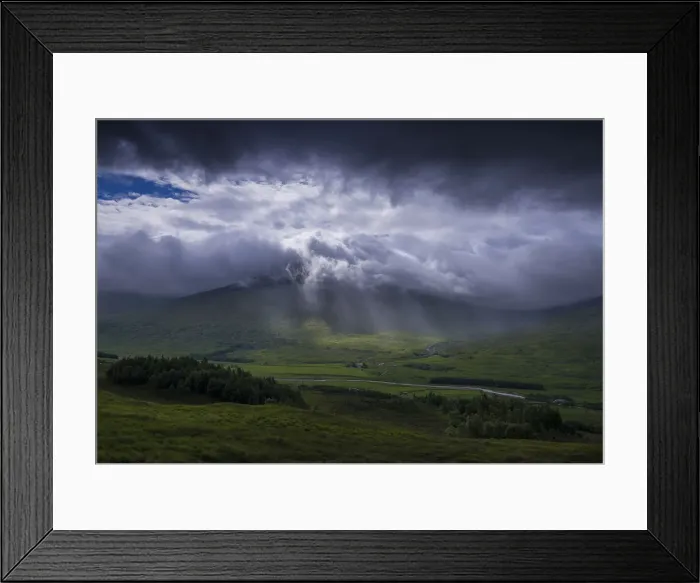Framed Print : Dramatic light in the highlands Framed Print : Dramatic light in the highlands