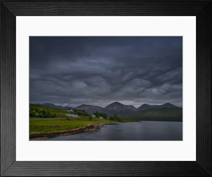 Framed Print : Clouds over scalpay