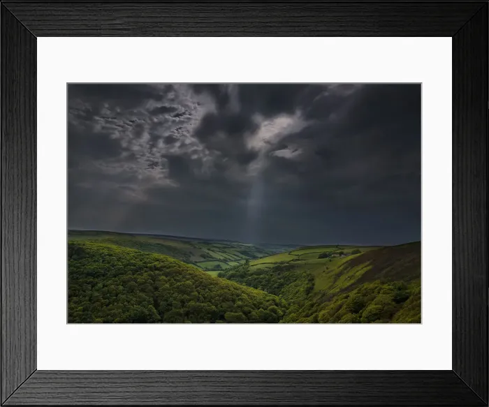 Framed Print : Stormlight at Exmoor