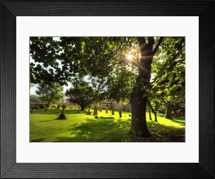 Framed Print : Cemetery sunstar Framed Print : Cemetery sunstar