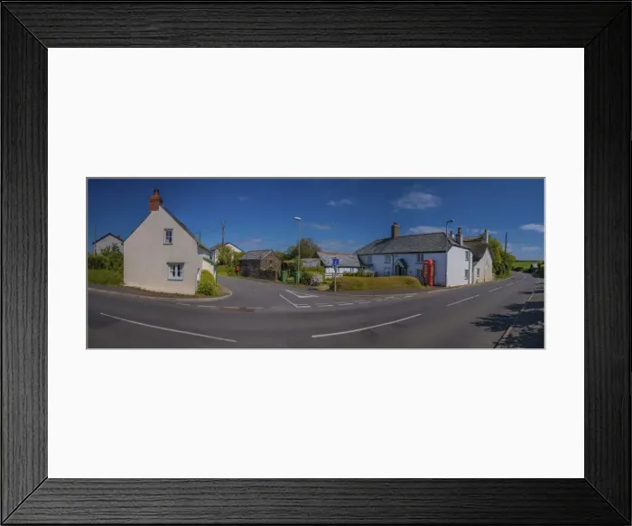 Framed Print : Clovelly Cross Phone booth Framed Print : Clovelly Cross Phone booth