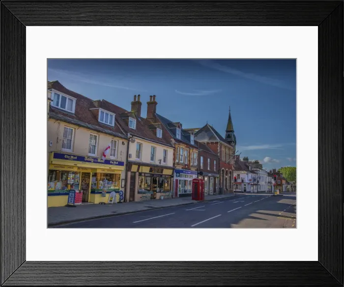 Framed Print : High Street Wareham