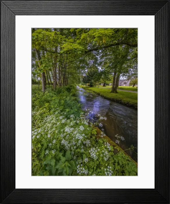 Framed Print : Piddle river Atholhampton