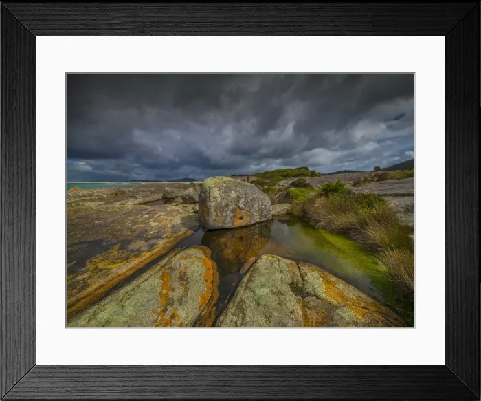 Framed Print : North East rockpools