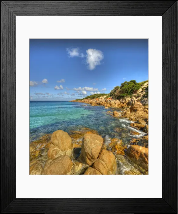 Framed Print : Little Grassy Bay, King Island Framed Print : Little Grassy Bay, King Island