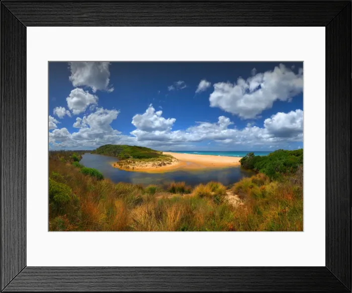 Framed Print : View from Blow Creek estuary King Island Framed Print : View from Blow Creek estuary King Island