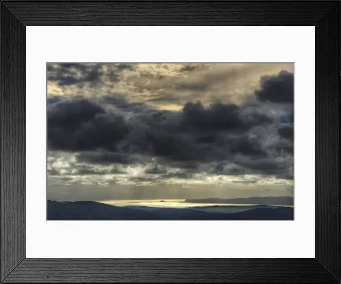 Framed Print : Bass straight after storm light