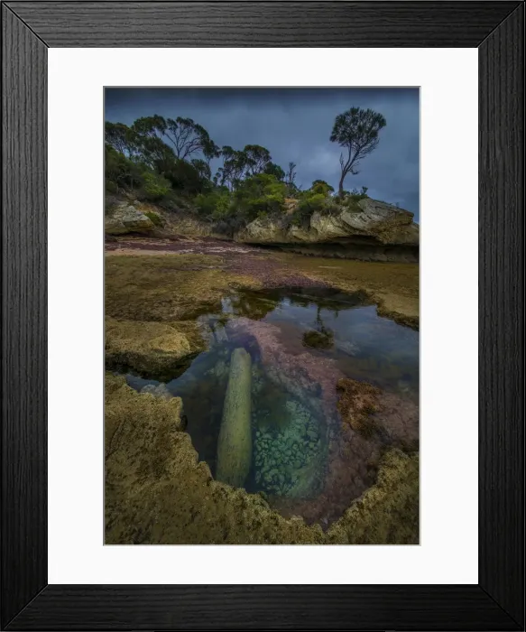 Framed Print : Reflections at Cave Beach Framed Print : Reflections at Cave Beach