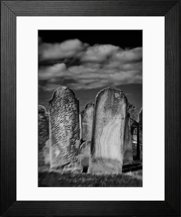 Framed Print : Visualize Fear - Grave markers