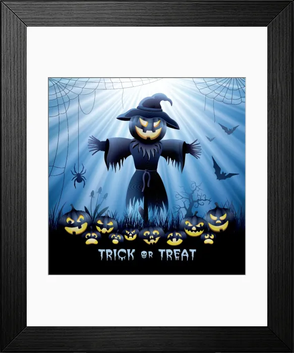 Framed Print : Halloween Scarecrow