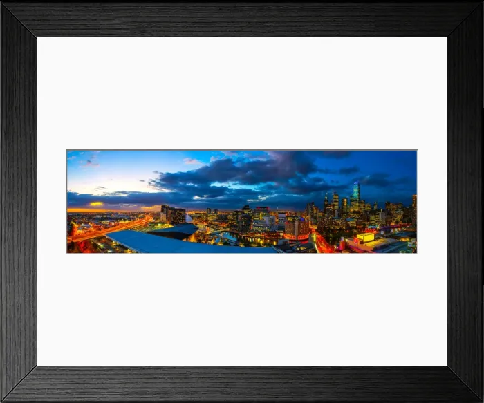 Framed Print : Melbourne Panoroma (Blue period)