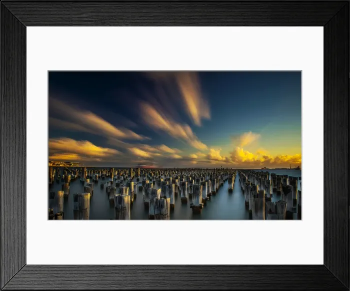 Framed Print : Down at the Pier
