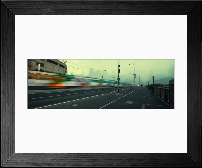 Framed Print : Melbourne city from Princes bridge