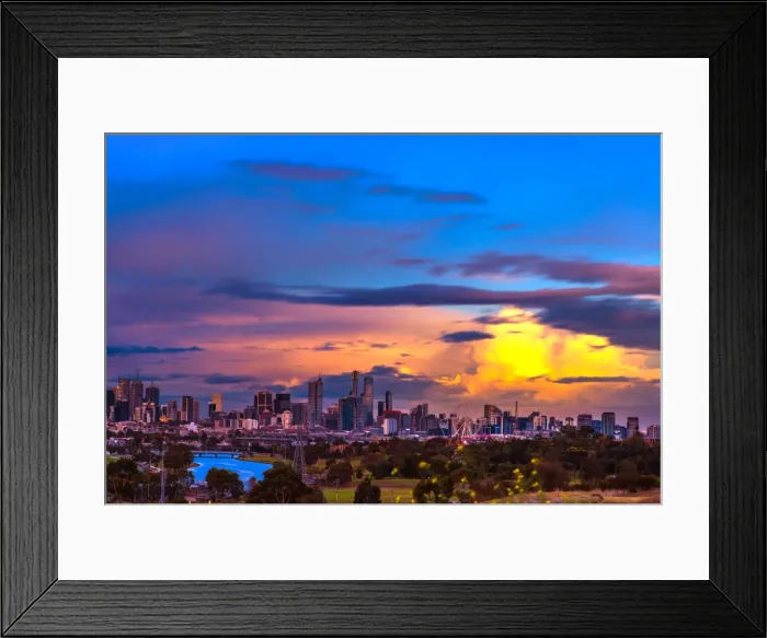 Framed Print : Melbourne sunset