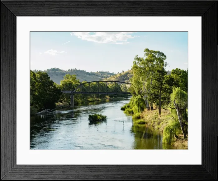 Framed Print : Australia, New South Wales, Gundagai, Bridge over river