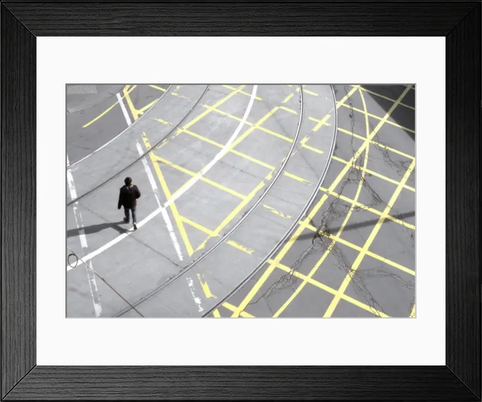 Framed Print : Urban crossing Framed Print : Urban crossing