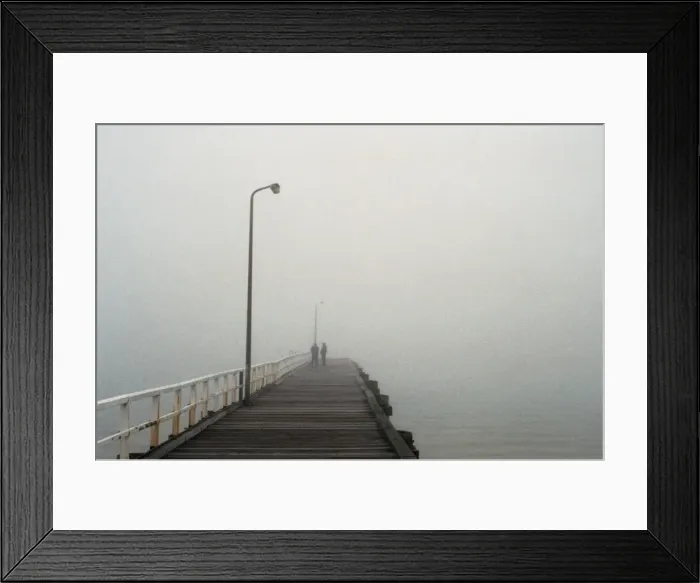 Framed Print : Foggy pier Framed Print : Foggy pier
