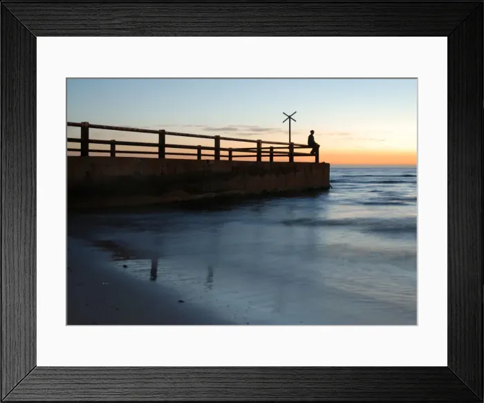 Framed Print : sunset jetty