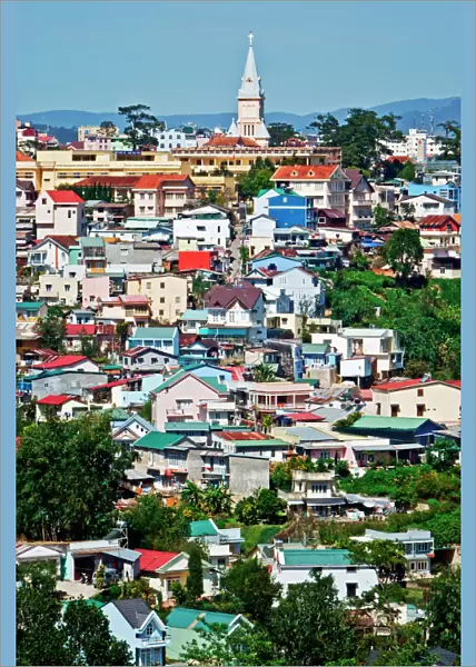 View of Dalat town, Vietnam