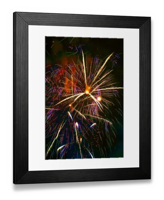 Framed Print : Firework display, new years eve, Melbourne