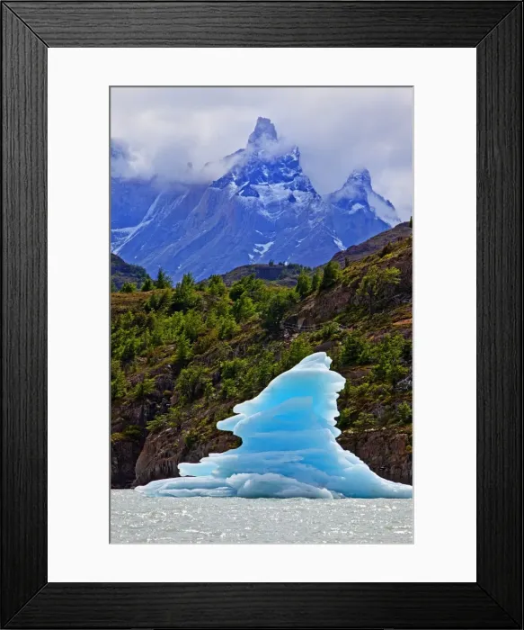 Framed Print : Iceberg on Lake Grey, Patagonia Framed Print : Iceberg on Lake Grey, Patagonia