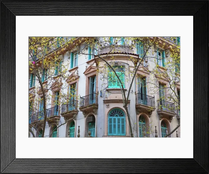 Framed Print : Building facade, Montevideo, Uruguay