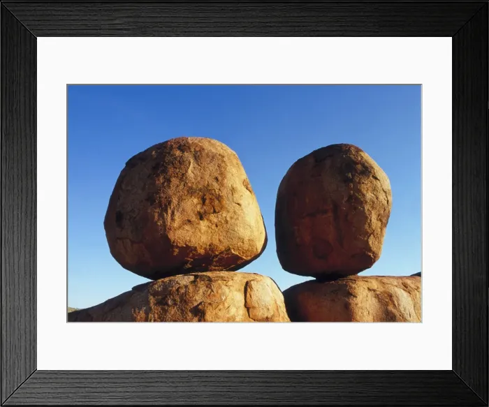 Framed Print : Devils Marbles
