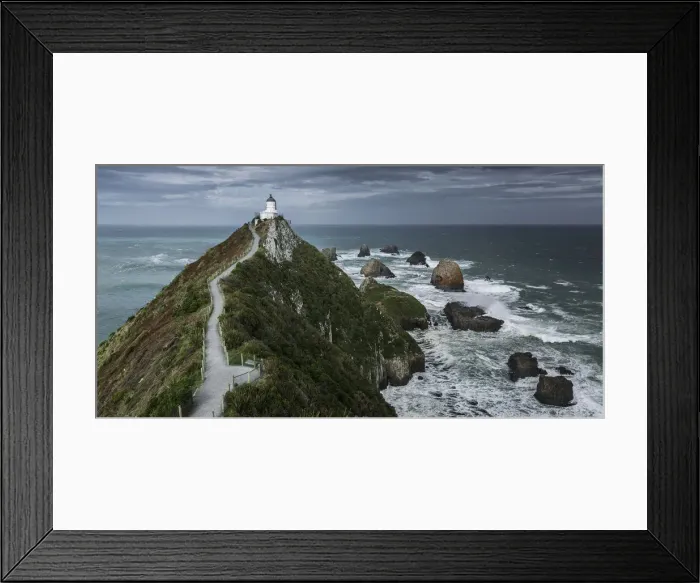 Framed Print : Lonely Lighthouse, New Zealand