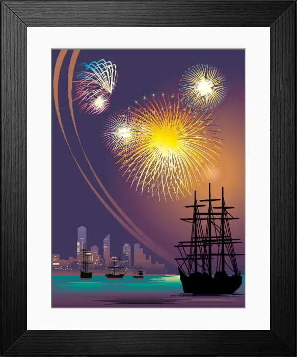 : Australia Day Firework Illustration : Australia Day Firework Illustration