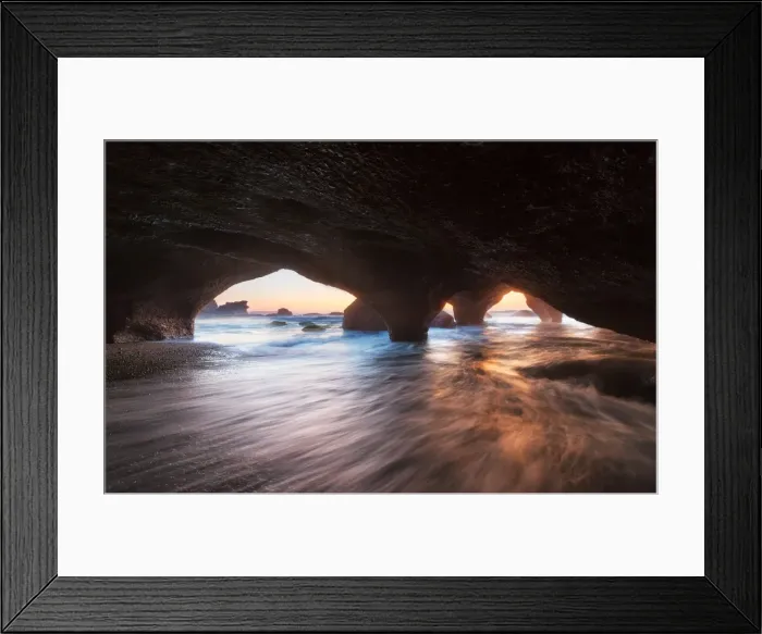 Framed Print : Sea cave. A sea cave at north of Sydney