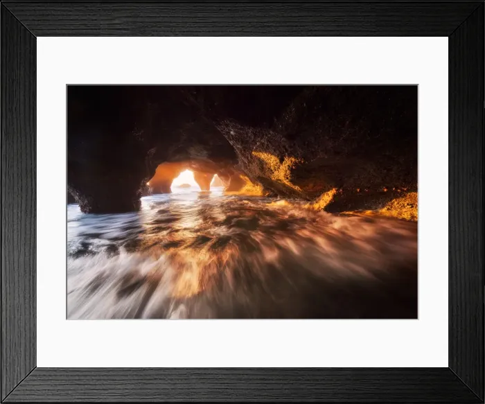 Framed Print : Flow. Water flow at a beach north of Sydney Framed Print : Flow. Water flow at a beach north of Sydney