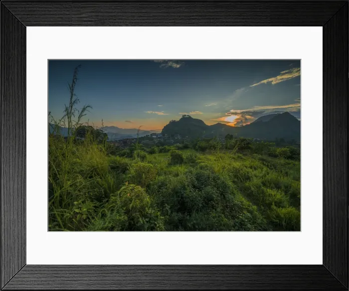 Framed Print : Hillside village and mountainous countryside at Bandipur, Kathmandu valley, Nepal Framed Print : Hillside village and mountainous countryside at Bandipur, Kathmandu valley, Nepal
