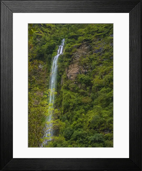 Framed Print : The steep and mountainous tropical countryside around Beni, Nepal