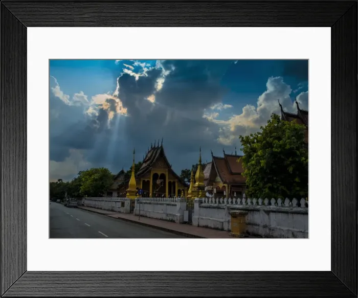 Framed Print : Stormy skies in Luang Prabang, Laos
